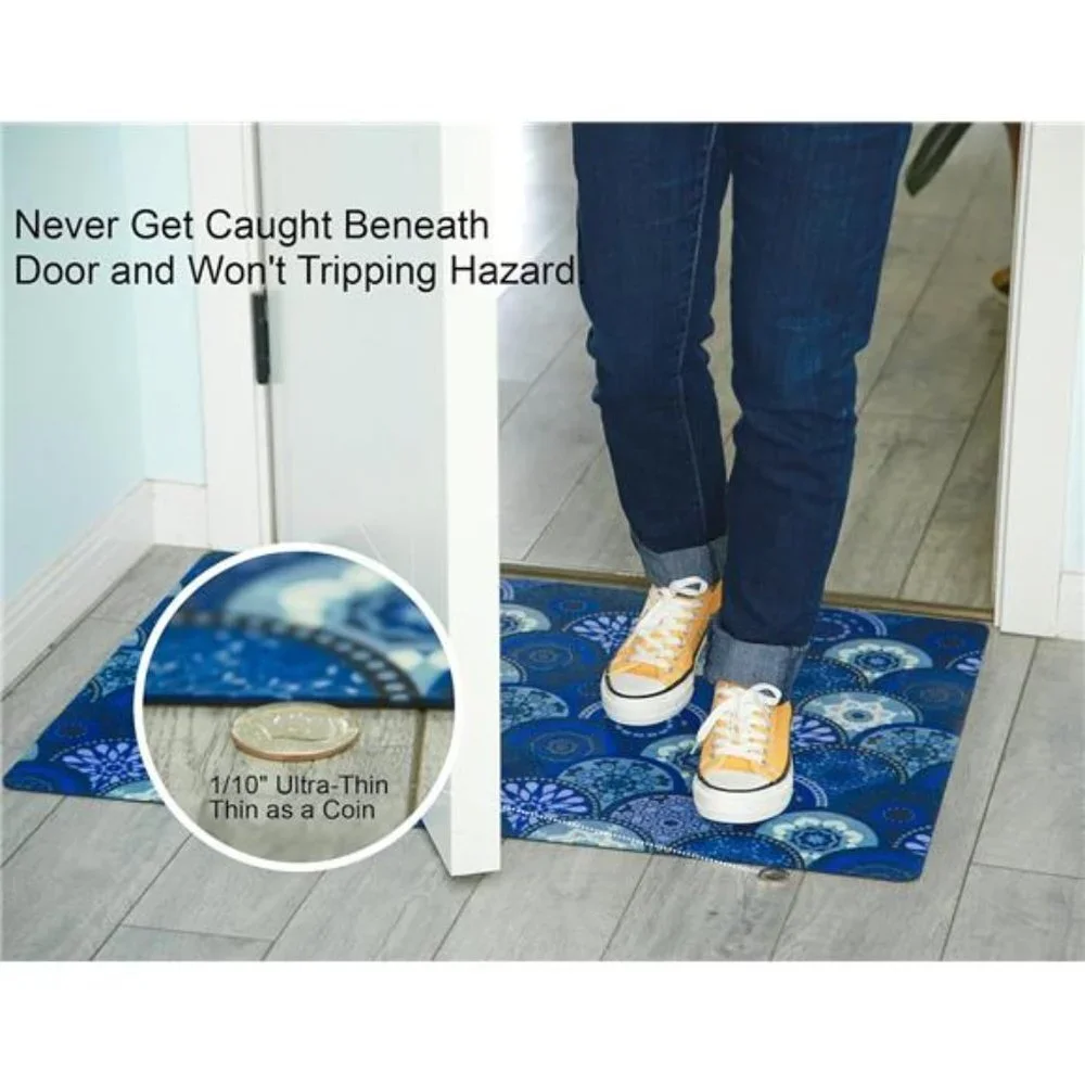 1/10 Inch Ultra Thin Front Door Mat Indoor Entrance Inside Non Slip, Waterproof